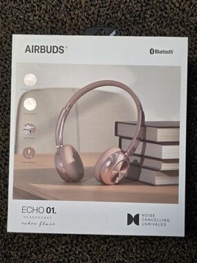 Echo 01 Wireless Noise-Cancelling Headphones - Rose Gold